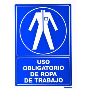 3 Pza Señal "Uso obligatorio de ropa de trabajo" Surtek