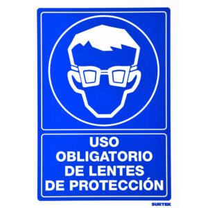 3 Pza Señal "Uso obligatorio de lentes de protección" Surtek