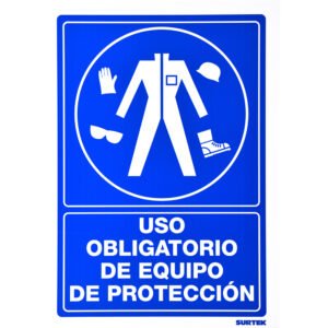 3 Pza Señal "Uso obligatorio de equipo de protección" Surtek