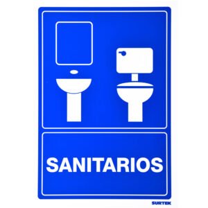 3 Pza Señal "Sanitarios" Surtek