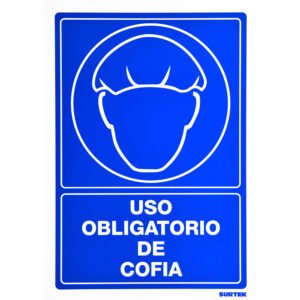 3 Pza Señal "Uso obligatorio de cofia" Surtek