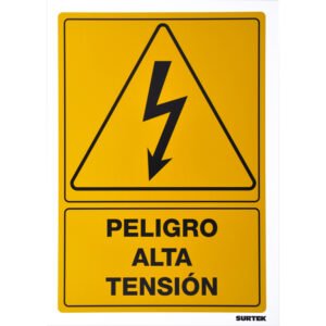 3 Pza Señal "Peligro alta tensión" Surtek