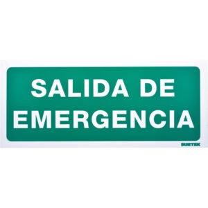 3 Pza Señal "Salida de emergencia" Surtek