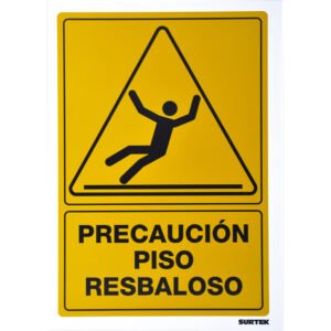 3 Pza Señal "Precaución piso resbaloso" Surtek