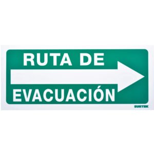 3 Pza Señal "Ruta de evacuación" derecha Surtek