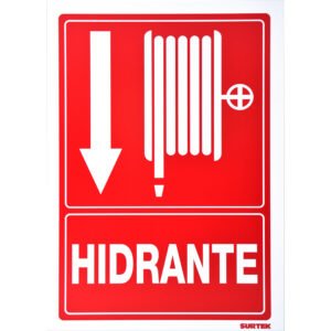 3 Pza Señal "Hidrante" Surtek