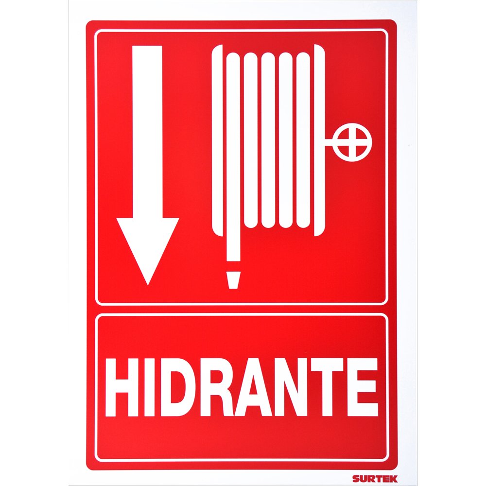 3 Pza Señal "Hidrante" Surtek