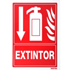 3 Pza Señal "Extintor" Surtek