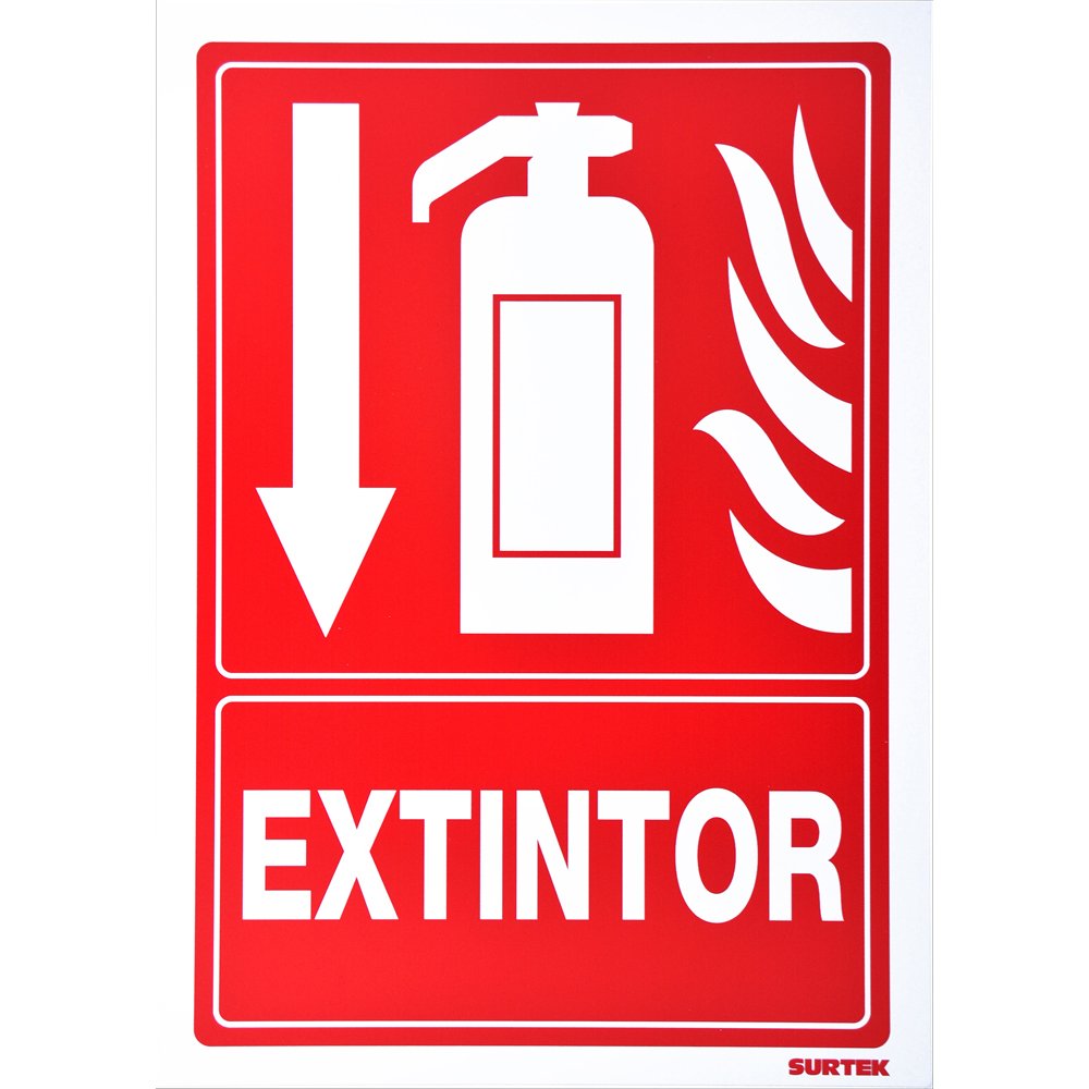 3 Pza Señal "Extintor" Surtek