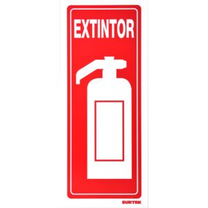 3 Pza Señal "Extintor" vertical Surtek