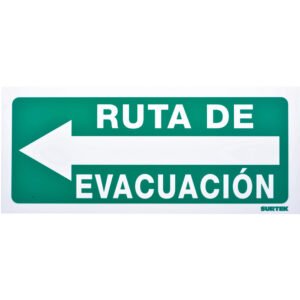 3 Pza Señal "Ruta de evacuación" izquierda Surtek