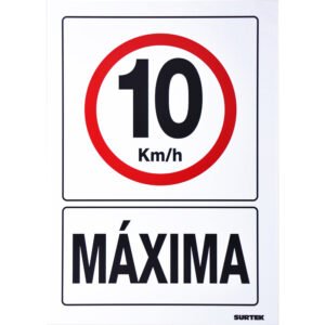 3 Pza Señal "10 km/h máxima" Surtek