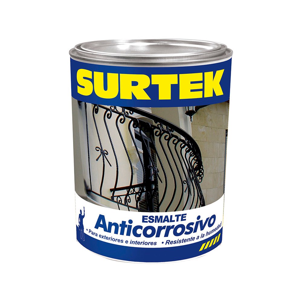 12 Pza Esmalte anticorrosivo 250 ml color negro Surtek