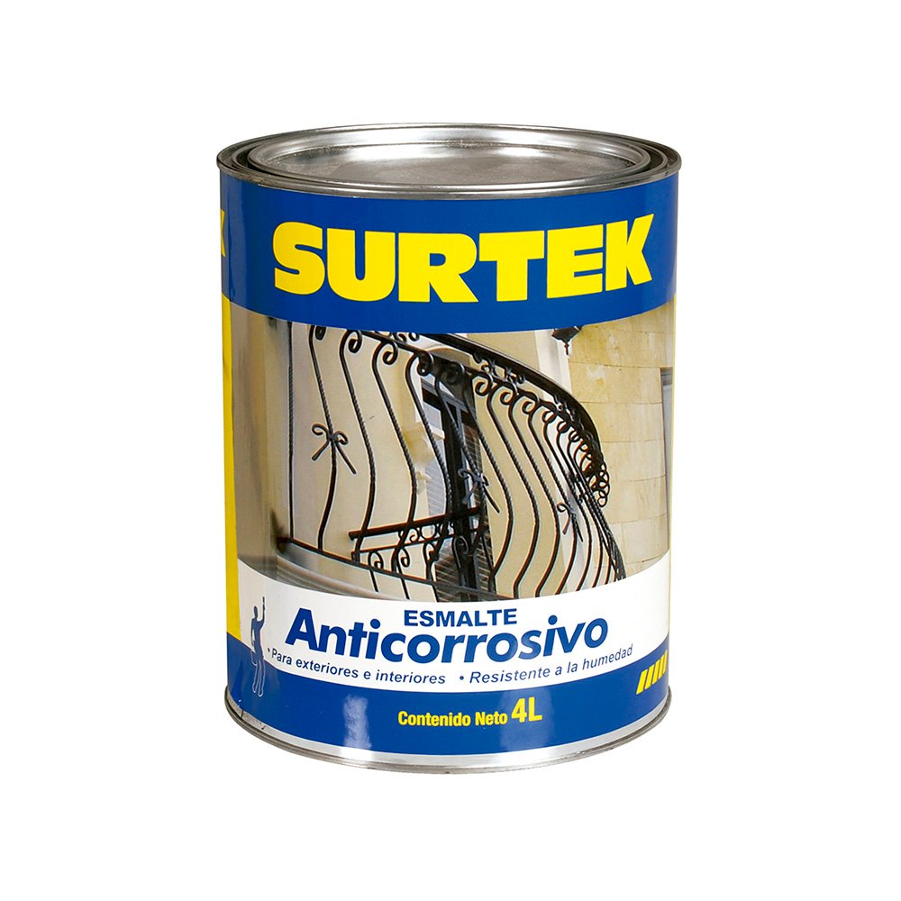 2 Pza Esmalte anticorrosivo 4 Lt color negro Surtek