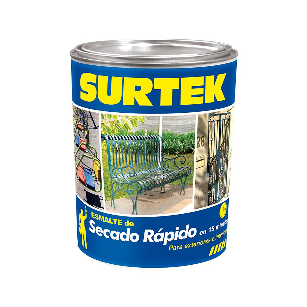 12 Pza Esmalte de secado rápido 250 ml color blanco Surtek
