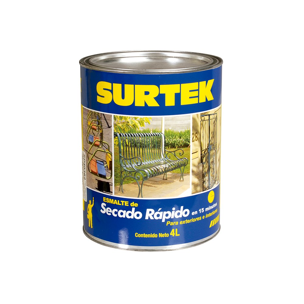 2 Pza Esmalte de secado rápido 4 Lt color azul obscuro Surtek
