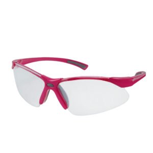 12 Pza Lentes de seguridad modelo Orión, transparentes con rosa Urrea