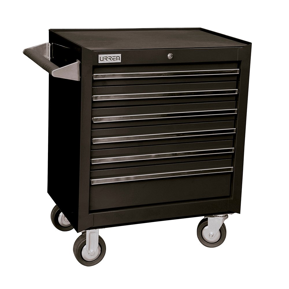 Gabinete móvil 6 gavetas color negro serie X 27" Urrea