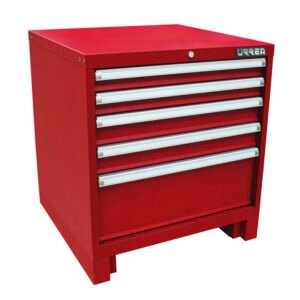 Gabinete fijo con 5 gavetas color rojo serie X 28" Urrea