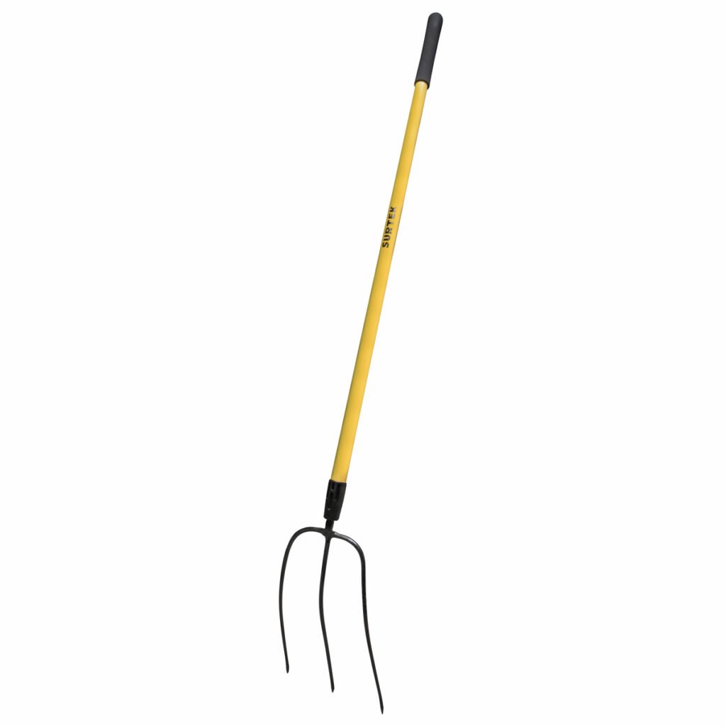 3 Pza Bieldo forjado en una pieza con mango largo de fibra de vidrio 7-1/2" Surtek